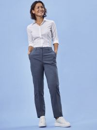 Gerade Damen Hose Dunkelblau